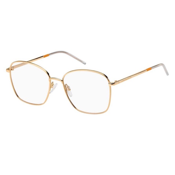 Tommy Hilfiger Gold Metal Square Eyeglasses - Picture 2 of 6